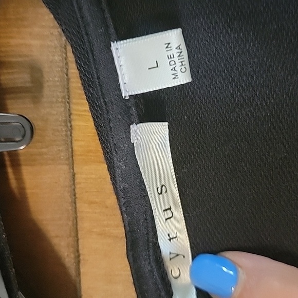 Cyrus Black Open Front Cardigan Sweater - Picture 2 of 4